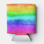 Waterverf Regenboogstrips Blikjeskoeler (Achterkant)