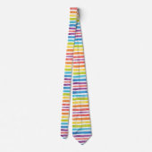 Waterverf regenboogstrips Moderne, heldere Kantoor Stropdas (Achterkant)