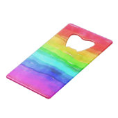 Waterverf Regenboogstrips Ontwerpflesopening Creditkaart Flessenopener (Achterkant Gekanteld)