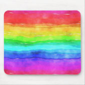 Waterverf Regenboogstrips OntwerpMuismat Muismat (Voorkant)