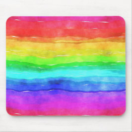 Waterverf Regenboogstrips OntwerpMuismat Muismat