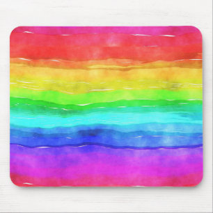 Waterverf Regenboogstrips OntwerpMuismat Muismat