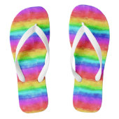 Waterverf Regenboogstrips OntwerpTeenslippers Teenslippers (Voetbed)