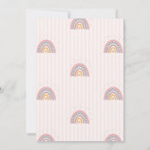 Waterverf regenboogstrips op zaterdag kaart (Achterkant)