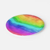 Waterverf Regenboogstrips Papieren Bordje (Gekanteld)