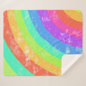 Waterverf Regenboogstrips Sherpa Deken (Voorkant (horizontaal))