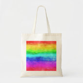Waterverf Regenboogstrips Tote Bag (Voorkant)