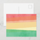 Waterverf regenboogverf Briefkaart (Voorkant / Achterkant)