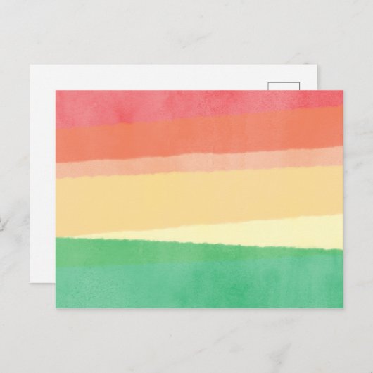 Waterverf regenboogverf Briefkaart (Voorkant / Achterkant)