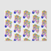 Waterverf regenboogverf Zebra Grafisch Tissuepapier (Voorkant)