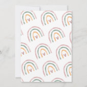 Waterverf regenboogvirtueel Baby shower Aankondiging (Achterkant)