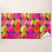 Waterverf regenboogvlekken kunststrand strandlaken (Voorkant)