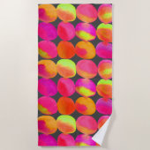 Waterverf regenboogvlekken kunststrand strandlaken (Voorkant)