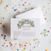 Waterverf regenboogvliegtuig ballonvaarder Baby sh Informatiekaartje