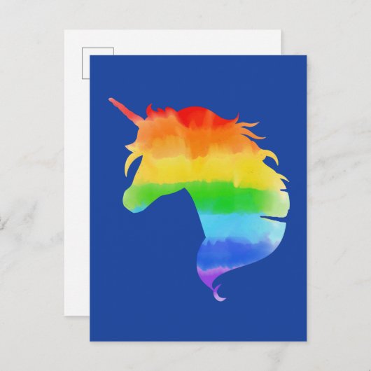 Waterverf regenboogvlies briefkaart (Voorkant / Achterkant)