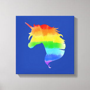 Waterverf regenboogvlies canvas afdruk