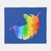 Waterverf regenboogvlies fleece deken (Voorkant (Horizontaal))