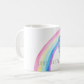 Waterverf regenboogvlies koffiemok (Voorkant links)