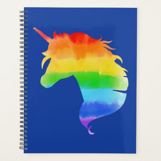 Waterverf regenboogvlies planner (Voorkant)