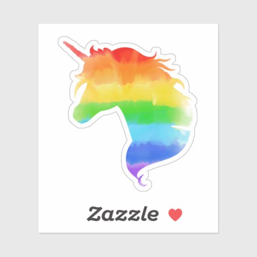 Waterverf regenboogvlies sticker (Vel)