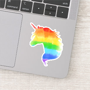 Waterverf regenboogvlies sticker