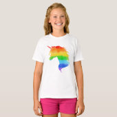 Waterverf regenboogvlies t-shirt (Voorkant volledig)