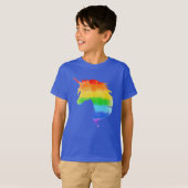Waterverf regenboogvlies t-shirt (Voorkant volledig)
