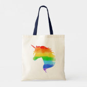 Waterverf regenboogvlies tote bag (Achterkant)