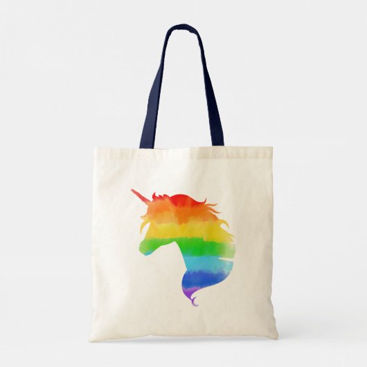 Waterverf regenboogvlies tote bag (Achterkant)