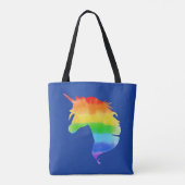 Waterverf regenboogvlies tote bag (Achterkant)