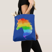 Waterverf regenboogvlies tote bag (Dichtbij)