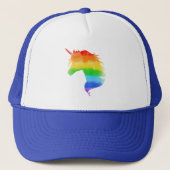 Waterverf regenboogvlies trucker pet (Voorkant)