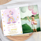 Waterverf Regenboogvlinder Birthday Invitation ph Kaart