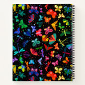 Waterverf Regenboogvlinders Kinder gepersonaliseer Notitieboek (Achterkant)