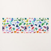 Waterverf Regenboogvlinders Kinder gepersonaliseer Yogamat (Achterkant (horizontaal))