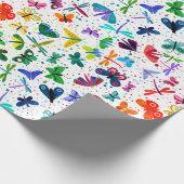 Waterverf regenboogvlinders Kinder omslagpapier Cadeaupapier (Hoek)