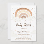 Waterverf regenboogwolken hart Baby shower Kaart (Voorkant)