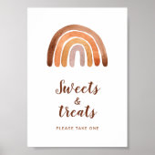 Waterverf regenboogzegels en -Baby showers Poster (Voorkant)