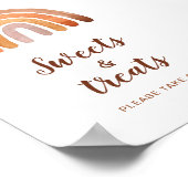 Waterverf regenboogzegels en -Baby showers Poster (Hoek)