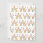 Waterverf regenboogzon Baby shower Kaart (Achterkant)