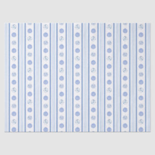 Waterverf Regency Stripes Blauw & Wit Kerst Tissuepapier