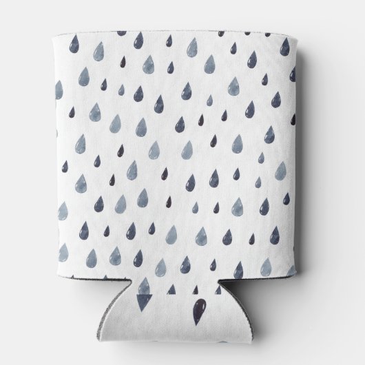 Waterverf regendruppels, indigo naadloos patroon. blikjeskoeler (Achterkant)