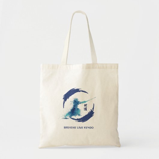 Waterverf Regendruppels Slaap Live Kendo Tote Bag (Voorkant)