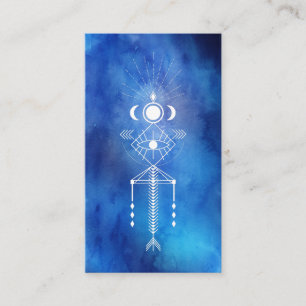 *~* Waterverf Reiki Tribal Aztec Primal Sacred Visitekaartje