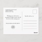 Waterverf Reindekerst Corporate Greeting Briefkaart (Achterkant)