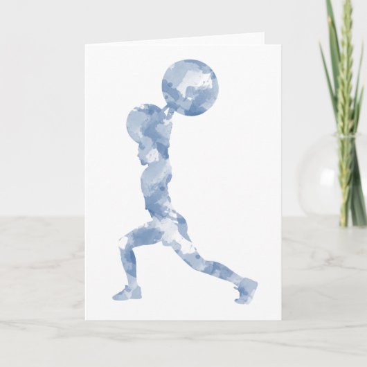 Waterverf reinigen en Jerk in blauw Kaart (Voorkant)