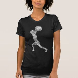 Waterverf reinigen en Jerk in grijs T-shirt
