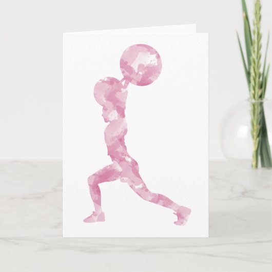 Waterverf reinigen & Jerk in roze Kaart (Voorkant)