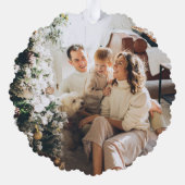 Waterverf Rendier Blauw Kerst Ornament Kaart (Achterkant)