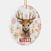 Waterverf rendier gepersonaliseerd Ornament (Rechts)